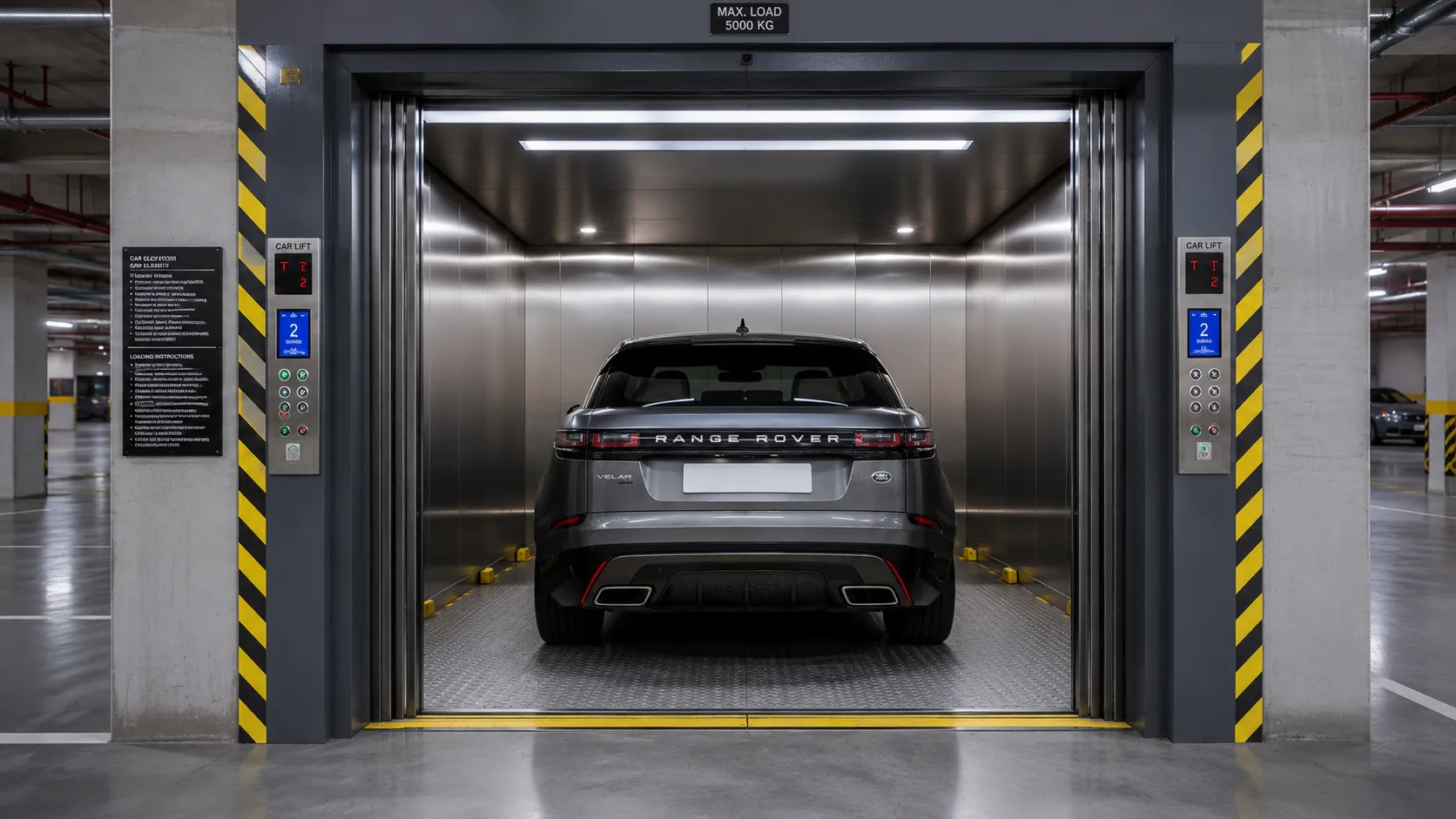 Car elevator lift mechanism